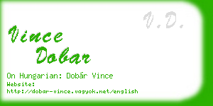 vince dobar business card